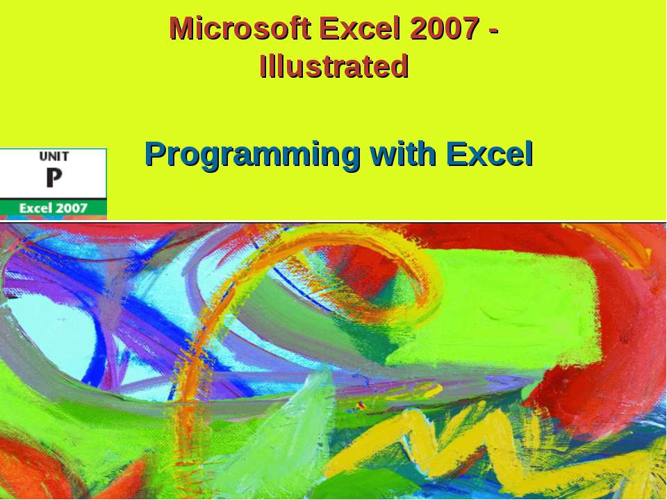Microsoft Excel 2007 - Programming with Excel - Скачать Читать Лучшую Школьную Библиотеку Учебников (100% Бесплатно!)