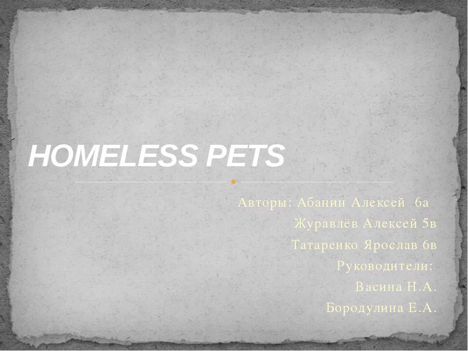 Homeless Pets - Скачать Читать Лучшую Школьную Библиотеку Учебников (100% Бесплатно!)