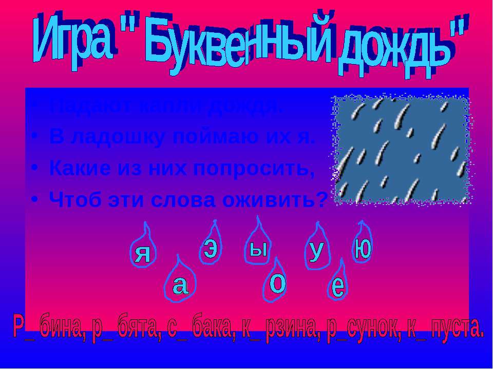 Игра " Буквенный дождь" - Скачать Читать Лучшую Школьную Библиотеку Учебников (100% Бесплатно!)