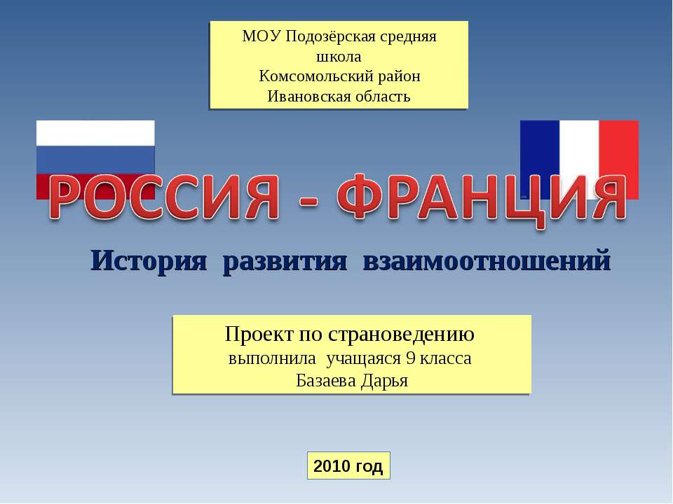 Россия - Франция История развития взаимоотношений - Скачать Читать Лучшую Школьную Библиотеку Учебников