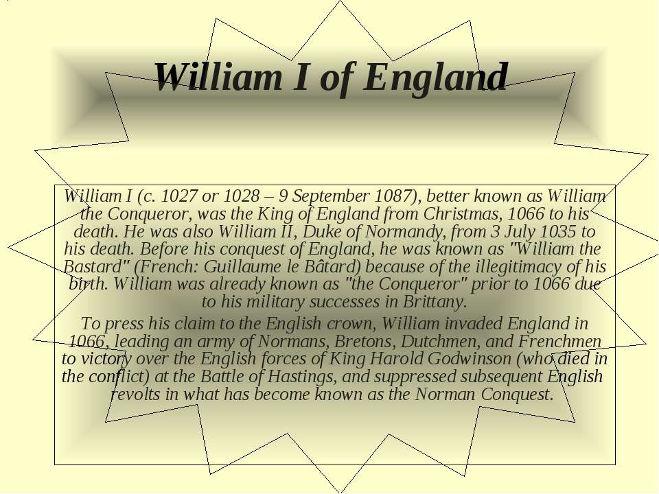 William I of England - Скачать Читать Лучшую Школьную Библиотеку Учебников (100% Бесплатно!)