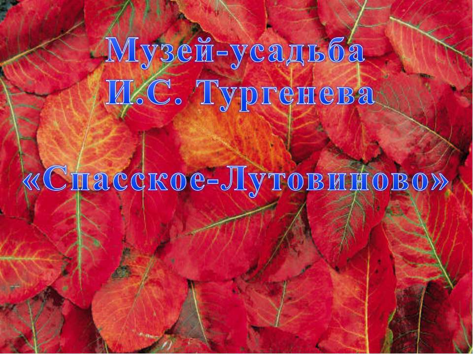 Музей-усадьба И.С. Тургенева «Спасское-Лутовиново» - Скачать Читать Лучшую Школьную Библиотеку Учебников (100% Бесплатно!)