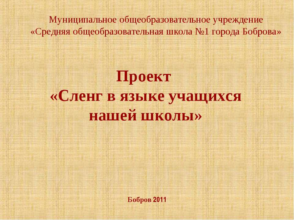 Сленг в языке учащихся нашей школы - Скачать Читать Лучшую Школьную Библиотеку Учебников (100% Бесплатно!)