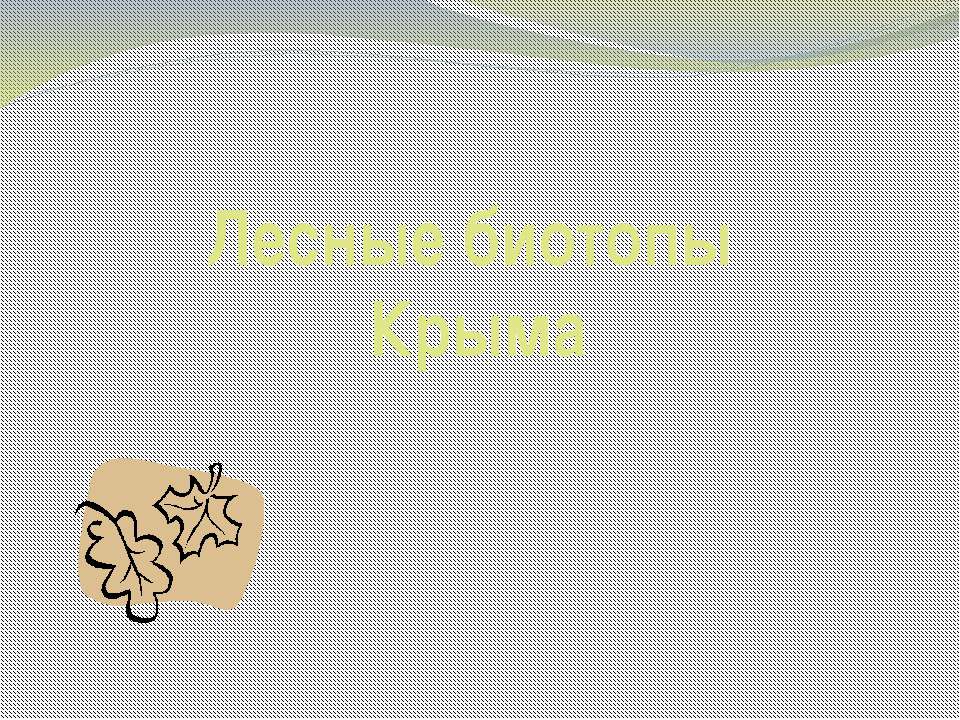 Лесные биотопы Крыма - Скачать Читать Лучшую Школьную Библиотеку Учебников (100% Бесплатно!)