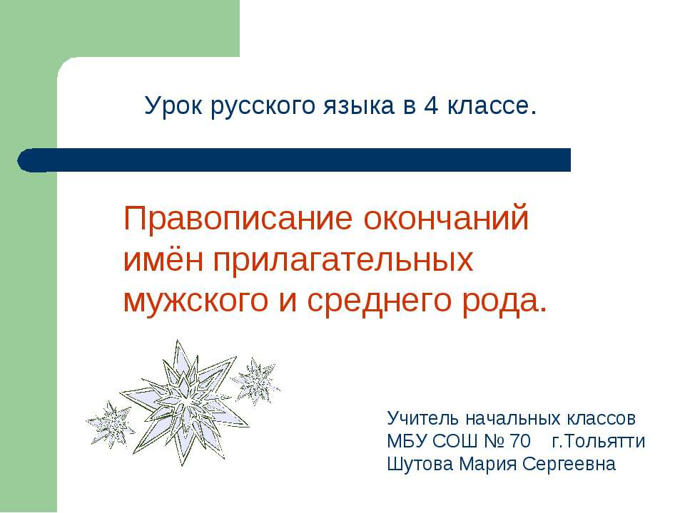 Правописание окончаний имён прилагательных мужского и среднего рода - Скачать Читать Лучшую Школьную Библиотеку Учебников