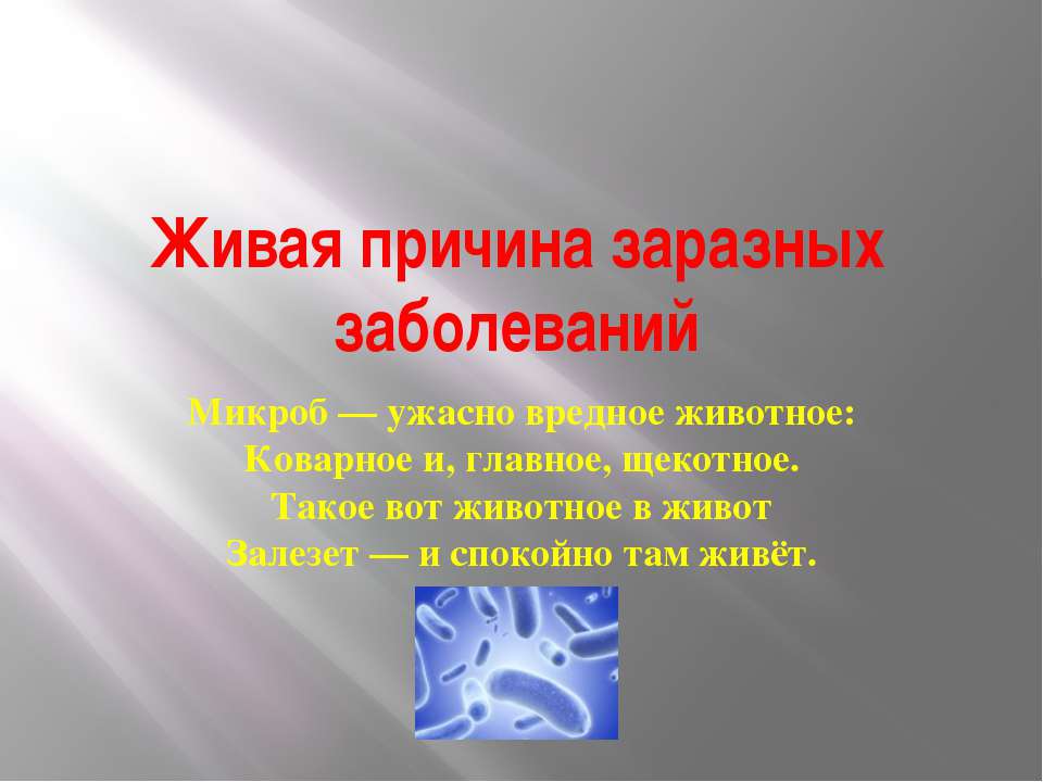 Живая причина заразных заболеваний - Скачать Читать Лучшую Школьную Библиотеку Учебников