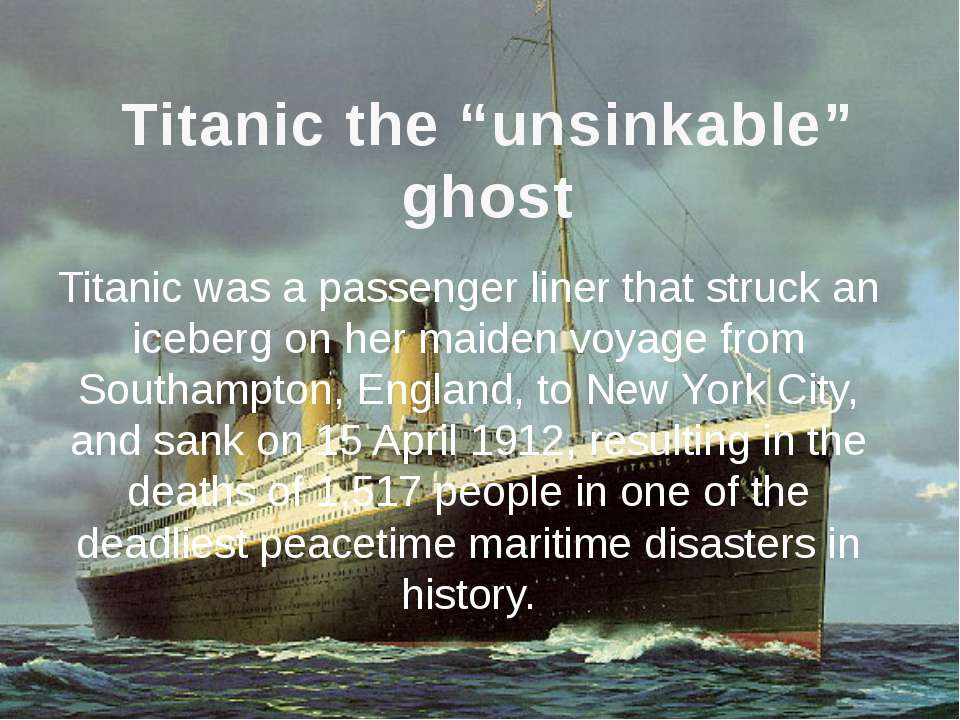 Titanik the 'Unsinkable' Ghost - Скачать Читать Лучшую Школьную Библиотеку Учебников (100% Бесплатно!)