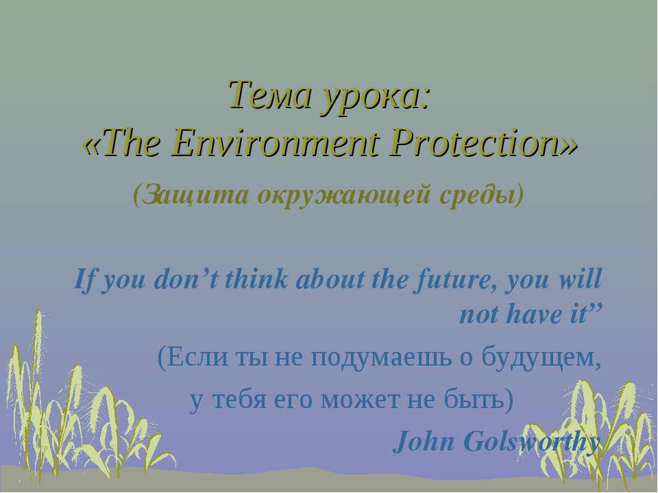 The Environment Protection - Скачать Читать Лучшую Школьную Библиотеку Учебников