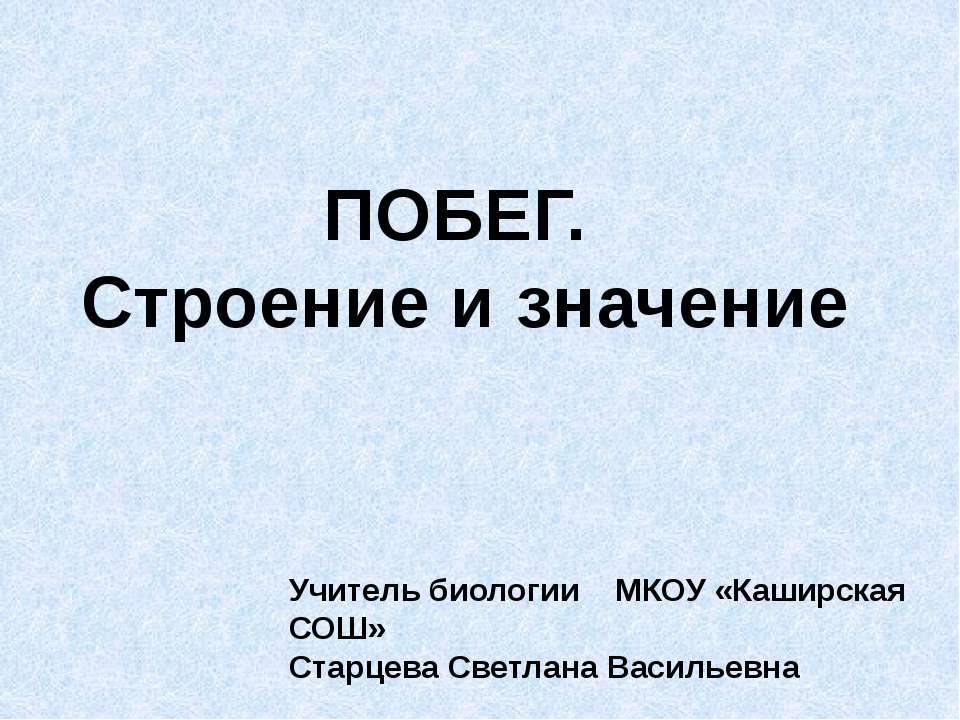 Побег. Строение и значение - Скачать Читать Лучшую Школьную Библиотеку Учебников (100% Бесплатно!)