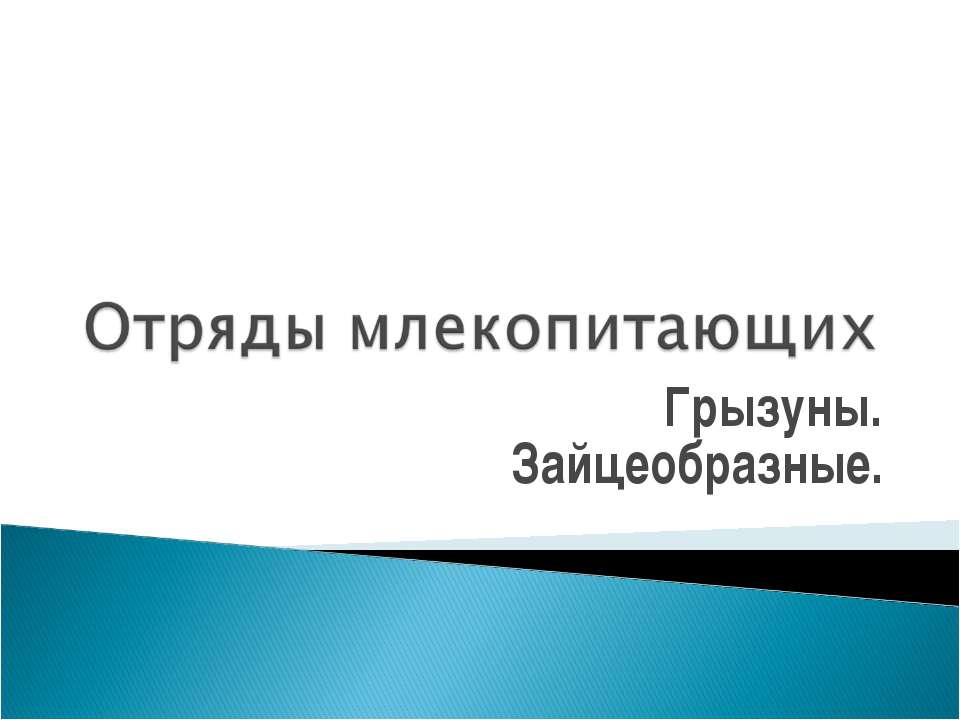 Отряды млекопитающих Грызуны. Зайцеобразные - Скачать Читать Лучшую Школьную Библиотеку Учебников (100% Бесплатно!)