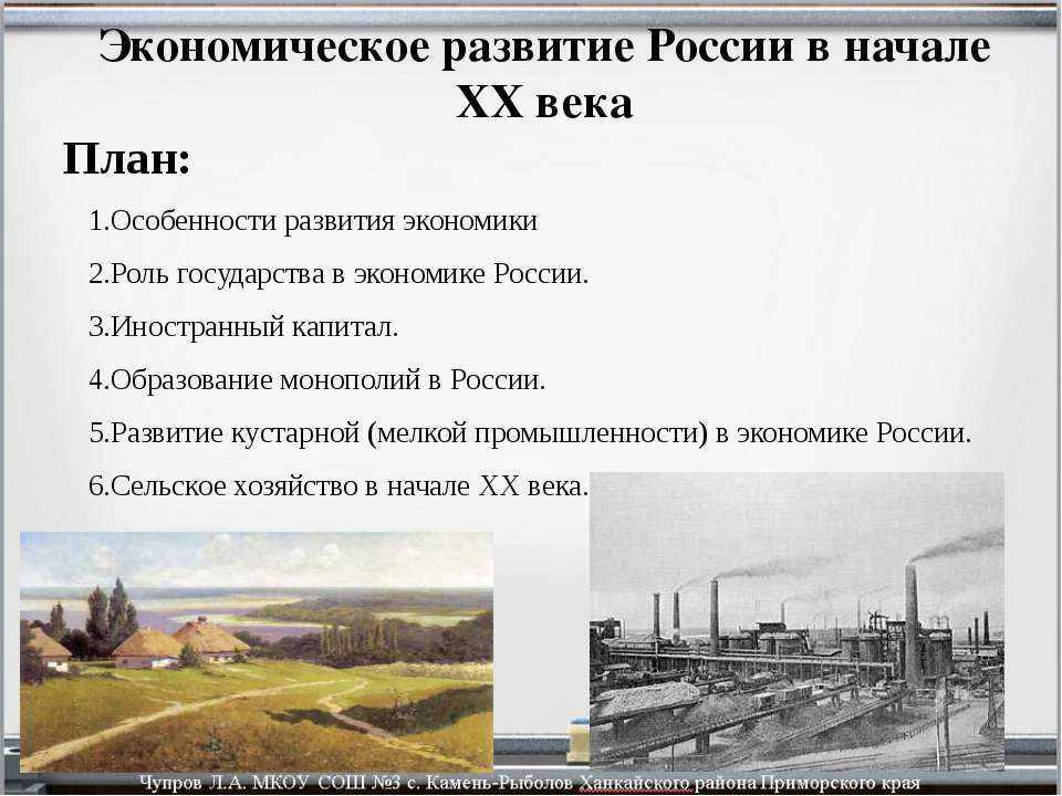 Экономическое развитие России в начале ХХ века - Скачать Читать Лучшую Школьную Библиотеку Учебников