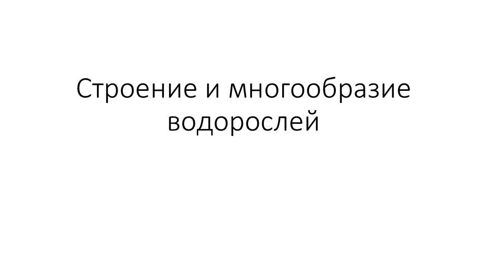 Презентация по теме "Строение и многообразие водорослей" (7 класс) - Скачать Читать Лучшую Школьную Библиотеку Учебников