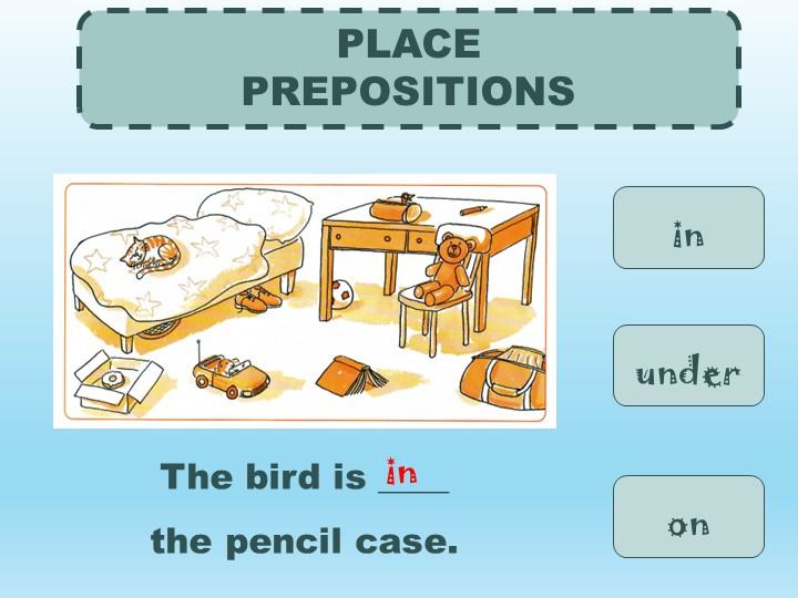 Презентация по английскому языку на тему "Prepositions of place" (2 класс) - Скачать Читать Лучшую Школьную Библиотеку Учебников